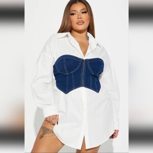 Amy Poplin Shirt Mini Dress Set